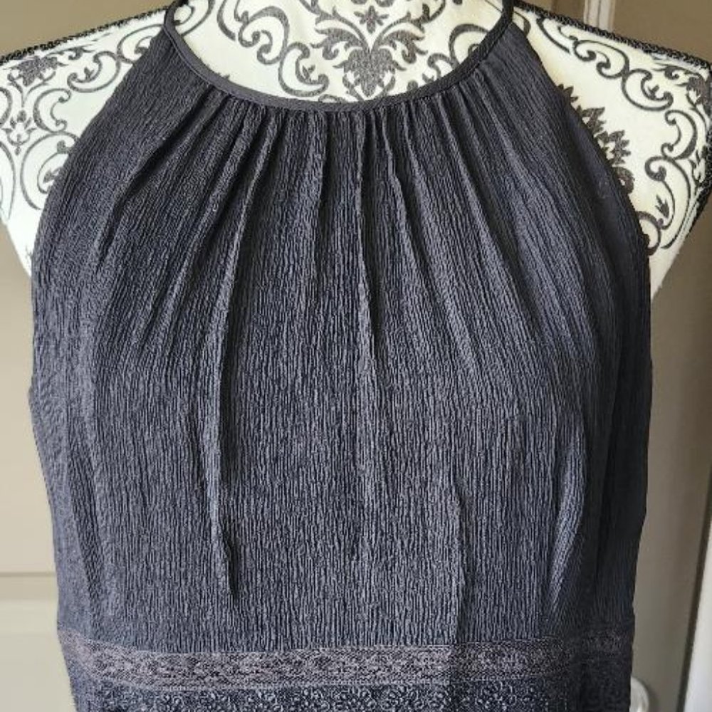 NWOT - Ann Taylor Halter Top, Black Crepe, Size 10